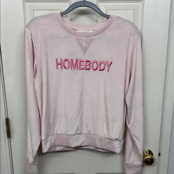 Honeydew “Homebody” Velour Top & Jogger SET in Ballet Pink Plaid: Medium - Picture 2 of 7